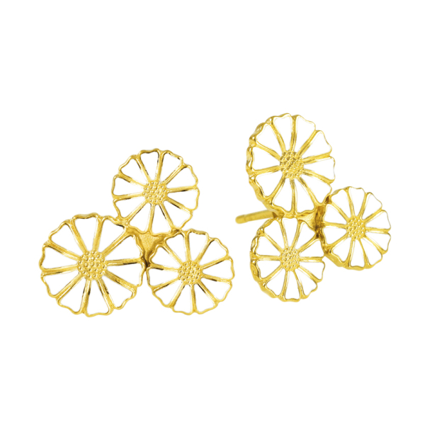 Lund Marguerit Buket Forgyldt S�lv �restikker 909007-4-M