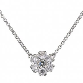 14kt Kde m/Blomst m/0.37ct diamanter N13392AD5A8