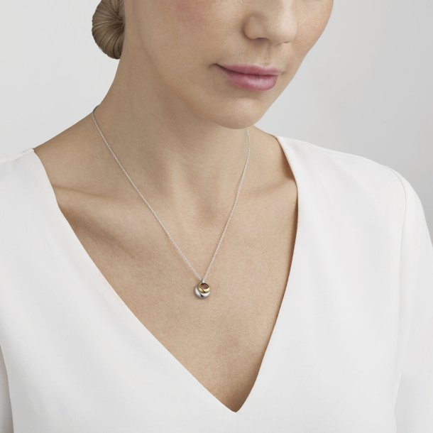 Slv/Guld Curve Vedhng 10018360