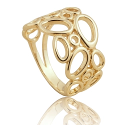 8KT.RING OVALE RINGE