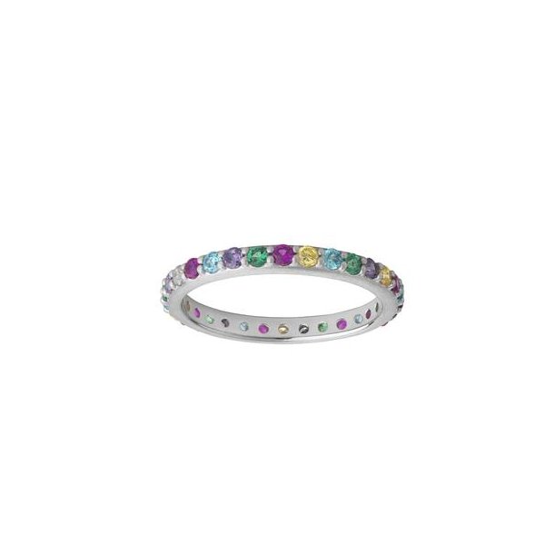 Slv Rainbow Ring str. 54 5-2801m-r