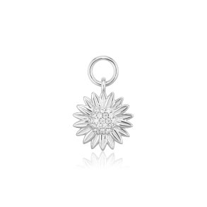 SJ Girasole Slv Hoop Charm SJ-CH2382-CZ