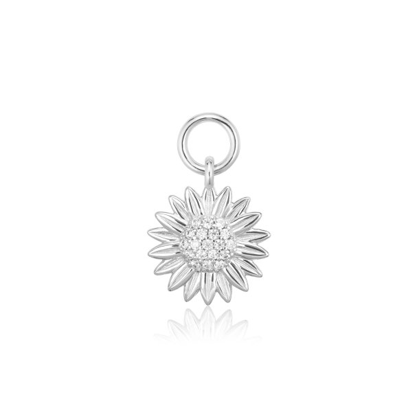 SJ Girasole Slv Hoop Charm SJ-CH2382-CZ