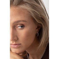 SJ Slv Ellera X-Grande Creoler m/Cz SJ-E22030-CZ-SS