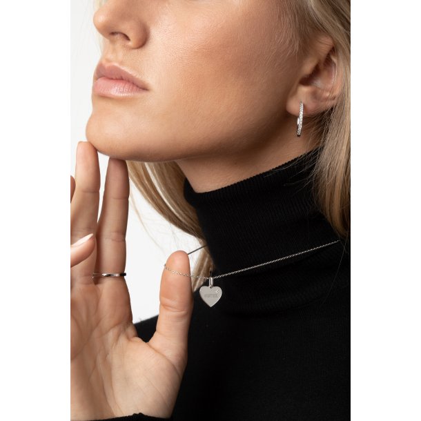 SJ Slv Ellera X-Grande Creoler m/Cz SJ-E22030-CZ-SS