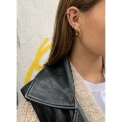 SJ Forg. Slv Ellera X-Grande Creoler m/Farvede Cz SJ-E22030-XCZ-SG