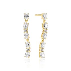 Sif Jakobs Ellera Ovale Sette Forgyldt Slv reringe SJ-E2417-CZ-YG