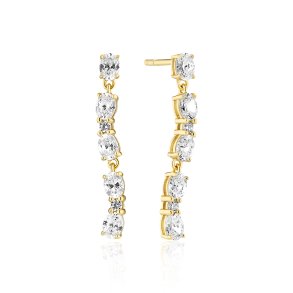 Sif Jakobs Ellera Ovale Sette Forgyldt Slv reringe SJ-E2417-CZ-YG