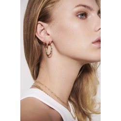 SJ Ellera Forg. Hoops 14 mm m/Farvede Cz SJ-E2859-XCZ(YG)