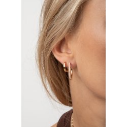 SJ Ellera Forg. Hoops 20mm m/Hvide Cz SJ-E2869-CZ(YG)