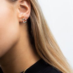 SJ Biella Uno Piccolo Forg. restikker m/Farvede Cz SJ-E337-XCZ(YG)