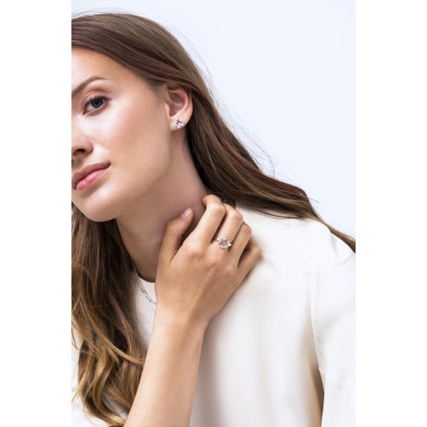 SJ Biella Uno Piccolo Slv restikker m/Farvede Cz