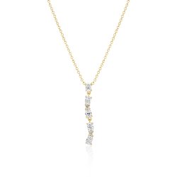 Sif Jakobs Ellera Ovale Lungo Forgyldt Slv Halskde SJ-N2421-CZ-YG