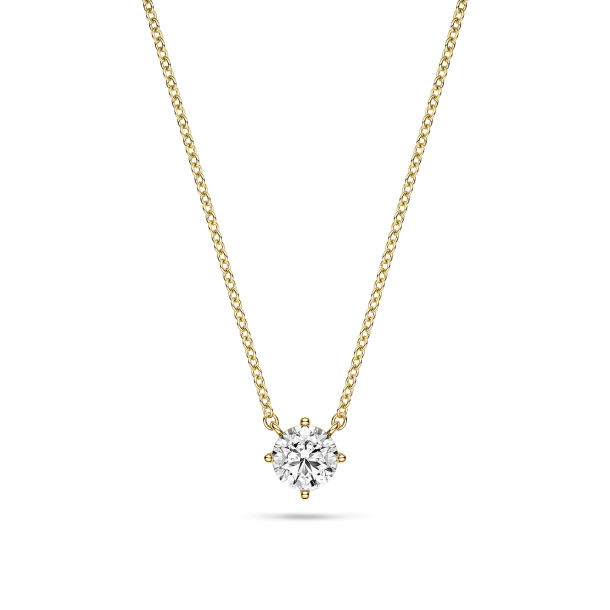 SJ Forg. S�lv Princess Piccolo Halsk�de SJ-N5MMRD-CZ-YG
