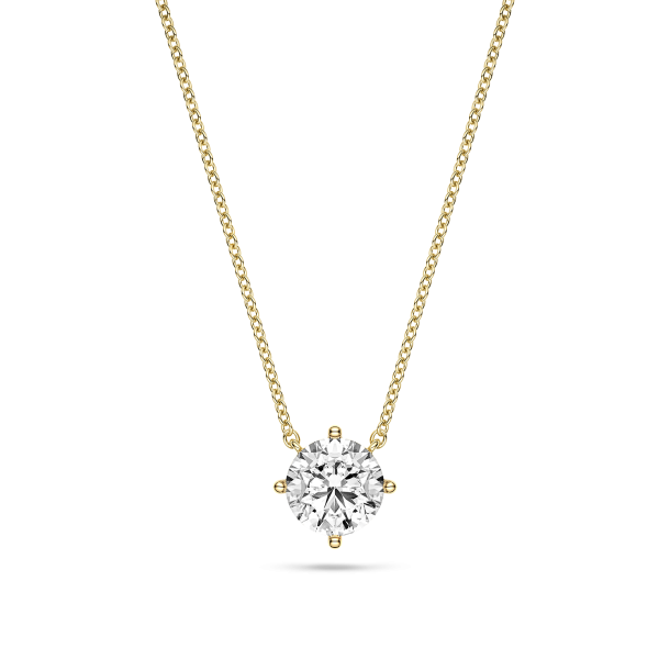 SJ Forg. S�lv Princess Grande Halsk�de SJ-N7MMRD-CZ-YG