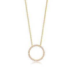 SJ Biella Forg. Halskde SJ-P3120-CZ-YG38-45