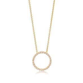 SJ Biella Forg. Halskde SJ-P3120-CZ-YG38-45