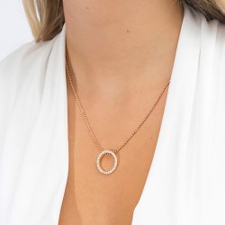 SJ Biella Forg. Halskde SJ-P3120-CZ-YG38-45