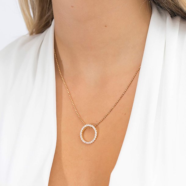 SJ Biella Forg. Halskde SJ-P3120-CZ-YG38-45