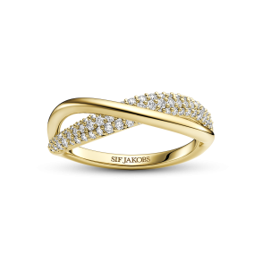 SJ Forg. S�lv Infinito Due RIng m/CZ SJ-R2871-CZ-YG
