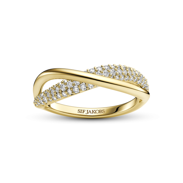 SJ Forg. S�lv Infinito Due RIng m/CZ SJ-R2871-CZ-YG