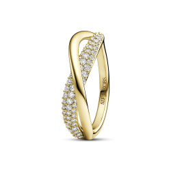 SJ Forg. S�lv Infinito Due RIng m/CZ SJ-R2871-CZ-YG