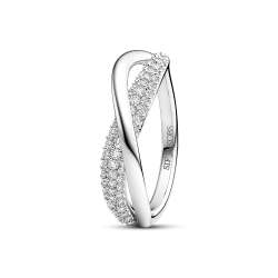 SJ S�lv Infinito Due Ring m/CZ SJ-R2871-CZ