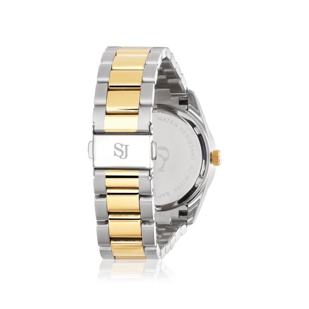 SJ Electra Bicolor Dameur m/Metallisk Skive SJ-W1054-CZ-YG2