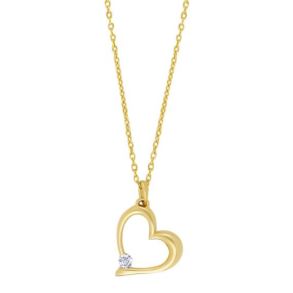 9kt Guld Hjertevedhng Cz + Fg Kde 20550340300