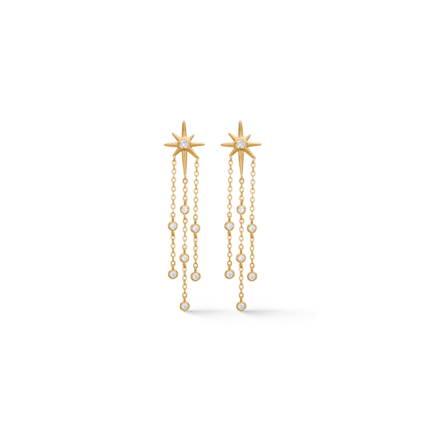 Studio Z Forgyldt TWINKLE �restikker med zirkonia