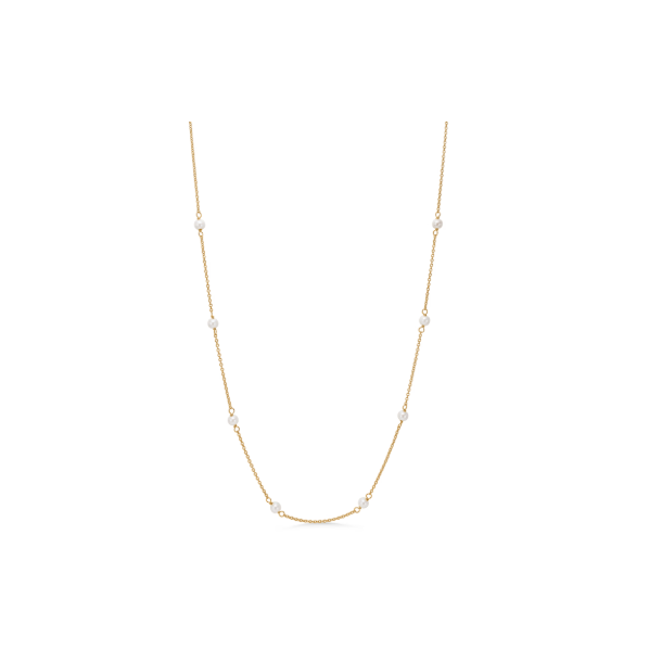 SZ Forgyldt Halskde Shore med Perler