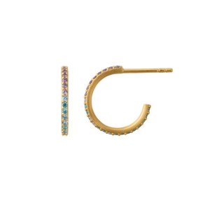 Forgyldte Sparkle Creoler 4-029pa-gp