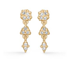 SZ Cluster Forg. Slv restikker m/Hvide Cz 7217844