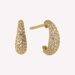 byBiehl Ocean Flow Sparkle Forgyldte Hoops 4-4204a-GP