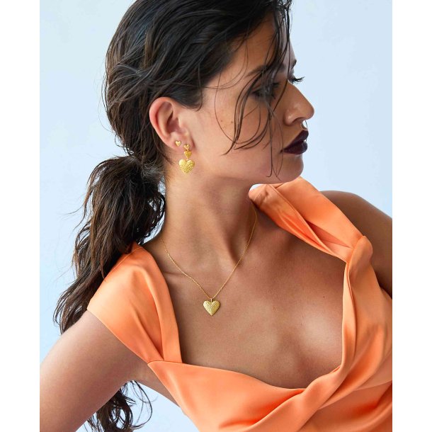 Hultquist Heart Forg. Halskde m/Cz S08506G