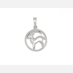 Rhodineret Slv Stjernetegn Stenbukken 12 mm A216012