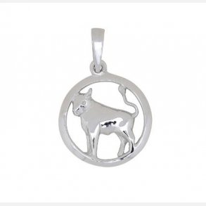 Rhodineret Slv Stjernetegn Tyren 12 mm A216016