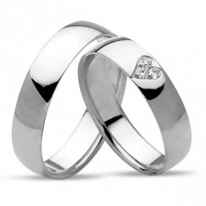 14kt Hvidgulds Vielsesring m/3x0.02ct w/vs Diamanter