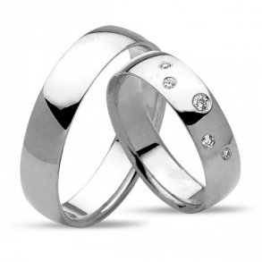 14kt Hvidgulds Vielsesring