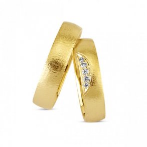 14Kt Vielsering m/0.07ct Diamanter