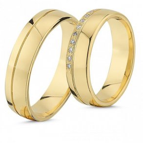 14 Kt Vielsesring m/0.11ct Diamanter A4082rg011