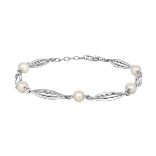 Rhod. Slv Bur &amp; Perle(FVP)Armbnd 17,7+2 89160020900