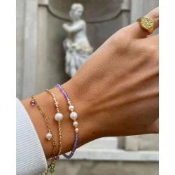 Hultquist Maya Fg. Slv Armbnd m/ Perler S08105 G