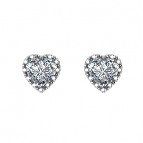 Slv Hjerte restikker m/Zirkonia 30-10730-610