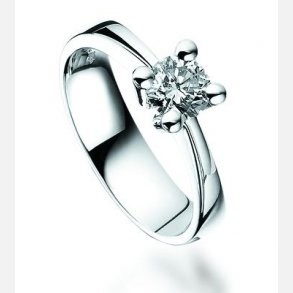 14kt. Carat Hvidguldsring m/0.35ct. Brillant 7446.35