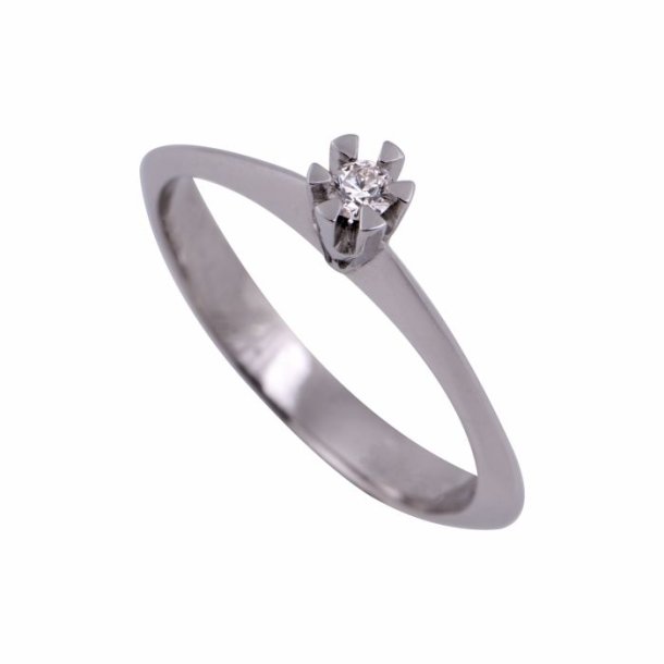 14kt Sophia Hvidguldsring m/0.05ct DMR042-585H