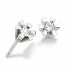 14 kt. Eternity Hvidgulds restikker 2x0.15ct Brillanter