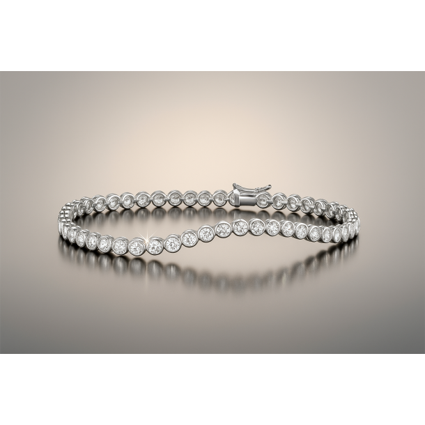 8kt Tennisarmb�nd med Zirkoner