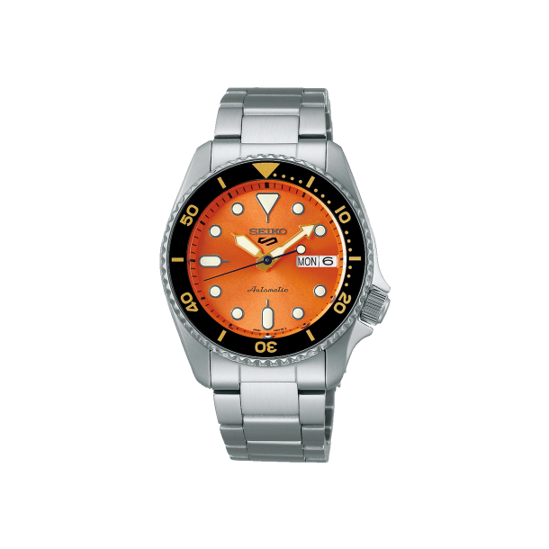 Seiko 5 Sports Automatik m/Orange Skive - SRPK35K1