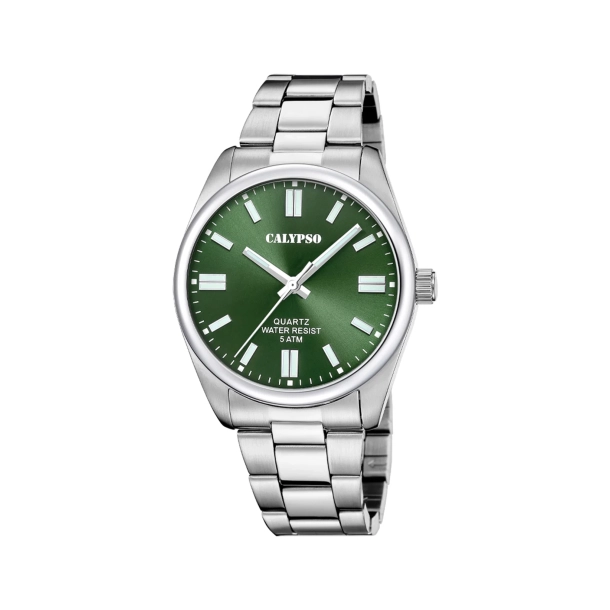 Calypso Herreur St�l m/Gr�n Skive K5862/5